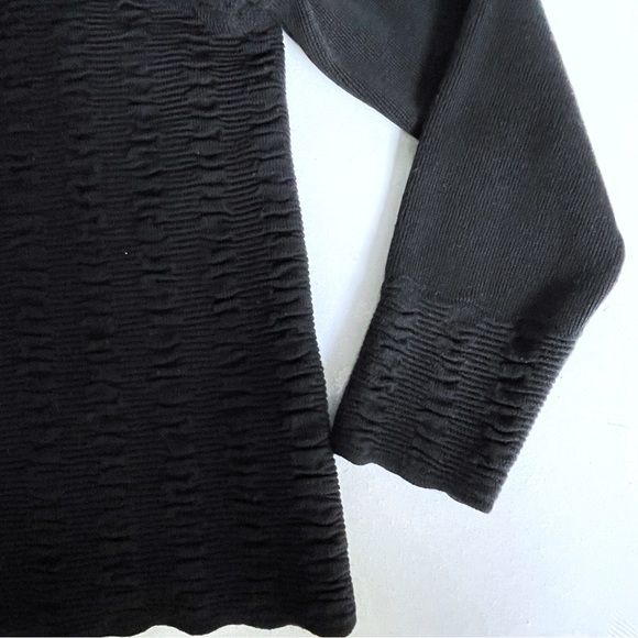 Saint Charles Black Textured Knit Sweater Made in France Women’s Medium - Picture 5 of 6